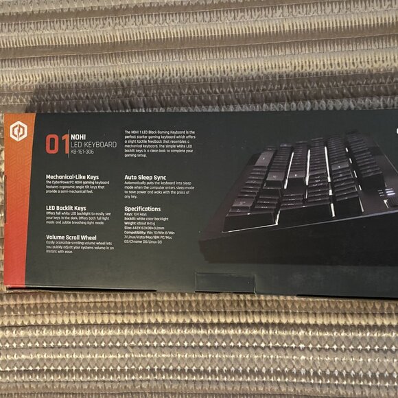 CyberpowerPC Play Ready Wired Gaming Keyboard 01 NOHI and M1 131 Gaming Mouse - Picture 2 of 11